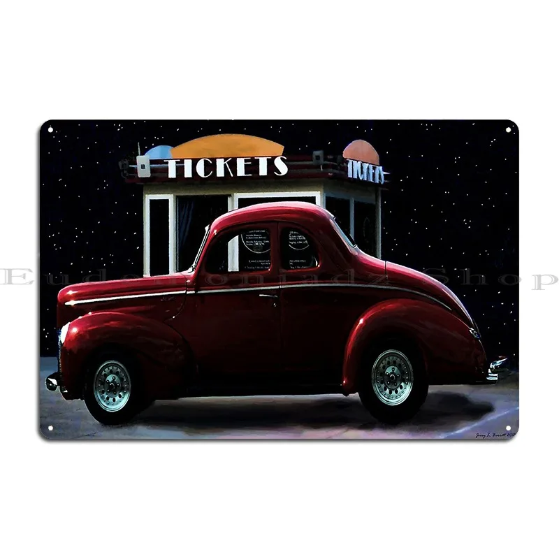 القيادة في الفيلم لوحات تسجيل معدنية ديكور المرآب مخصص نادي ريترو تخصيص تين تسجيل ملصق