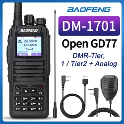 Baofeng Dm1701 OpenGd77 Digital Walkie Talkie Dual Mode DMR Analog Two Way Radio Dual Time slot Tier 1+2 Ham Radio