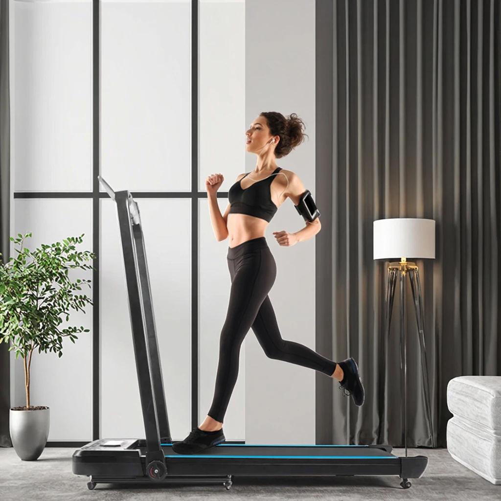 

ZJW STLF High Quality 2024 Small Treadmill for Home Gym Fitness Use Smart Walking Pad Treadmill Folding Treadmill with Remote Co