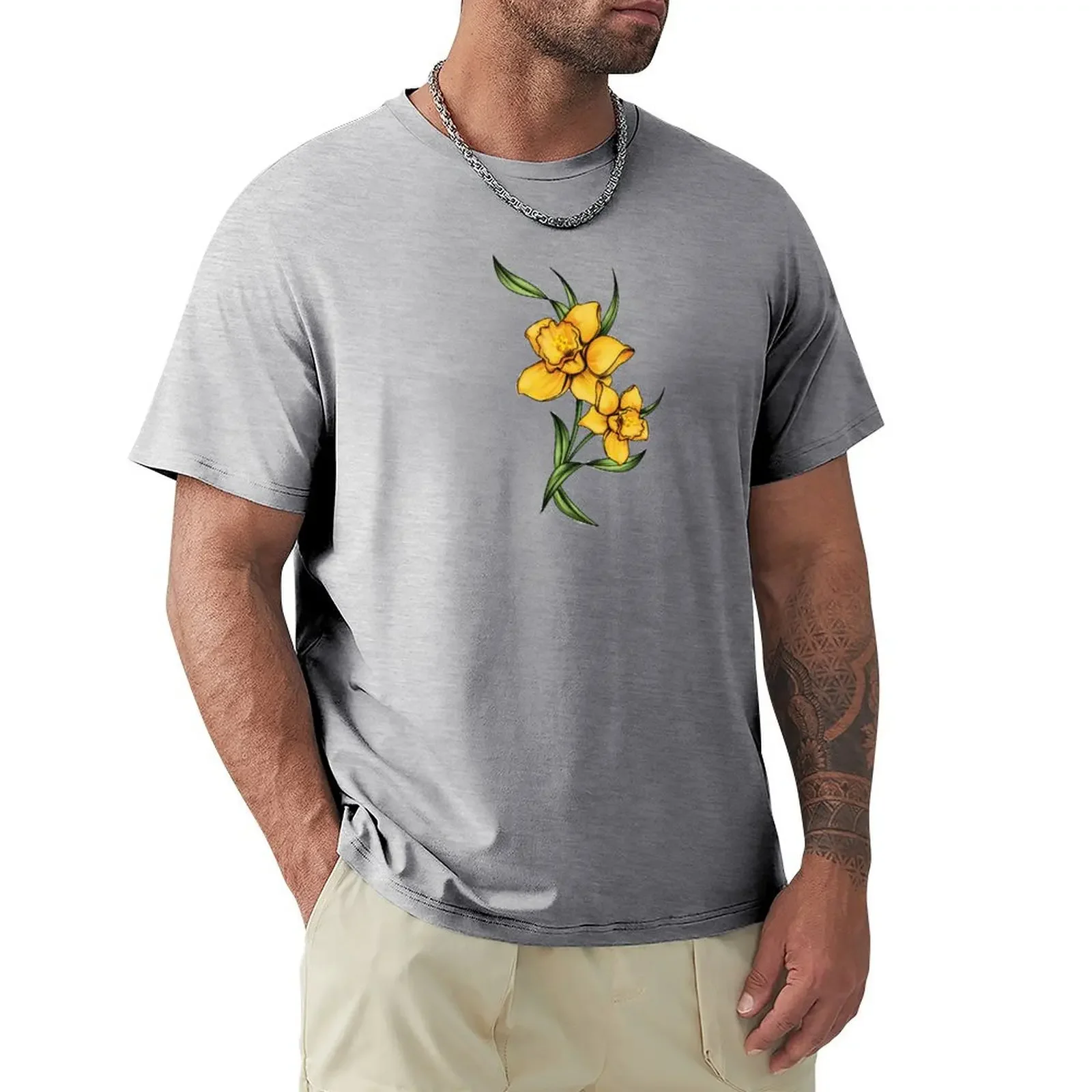 

Daffodils T-shirt summer clothes customs summer tops sweat shirts, men