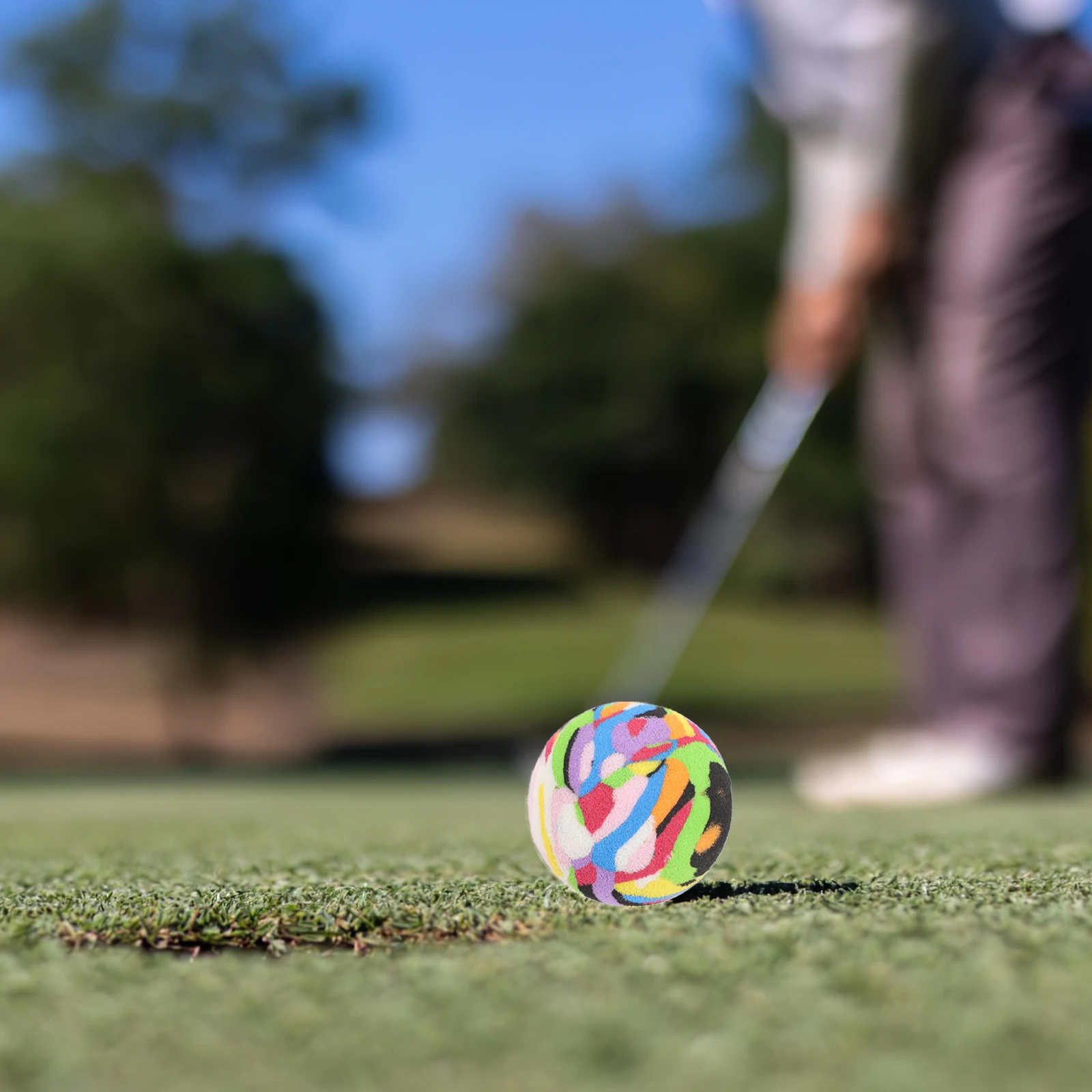 

10 Pcs Reusable Golf Swing Practice Equipment Compact Kids Training Daily Use Wear Resistant Replaceable EVA Material