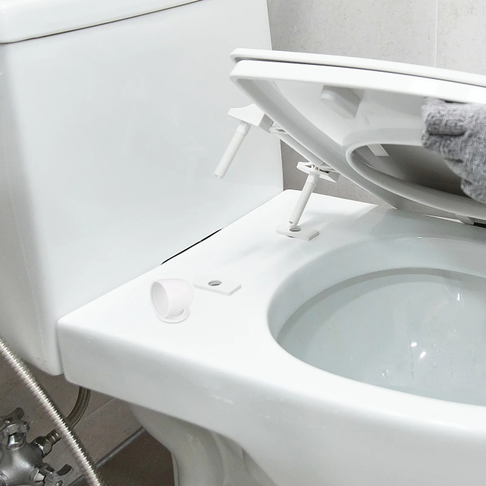 

6pcs Toilet Screw Cap Ceramic Bolt Covers Extra Tall White Decorative Compatible Most Brands Durable Materials Easy
