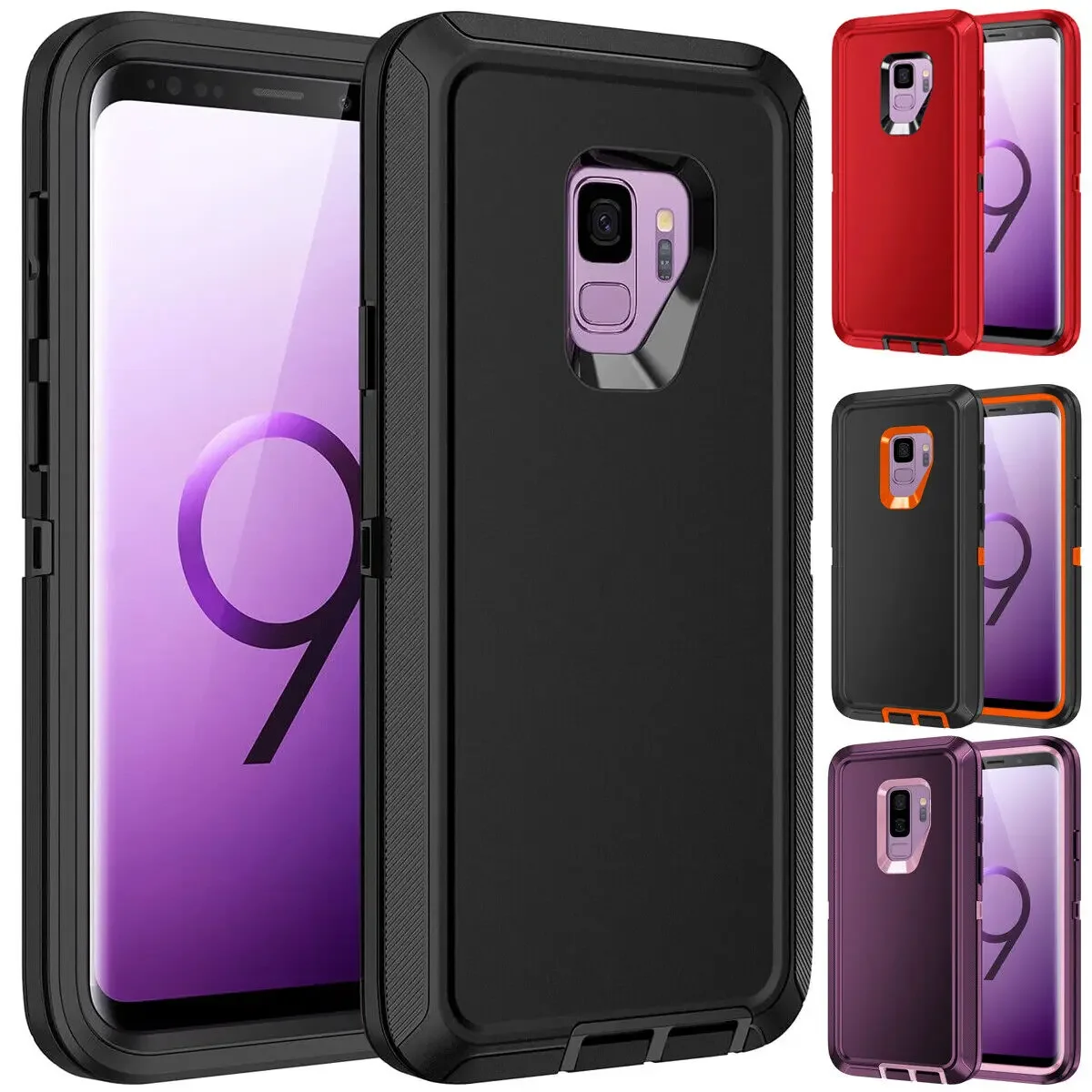 For Samsung Galaxy S9 Plus S9 Phone Case Heavy Duty Rugged Shockproof Defend Hybrid Protective Case