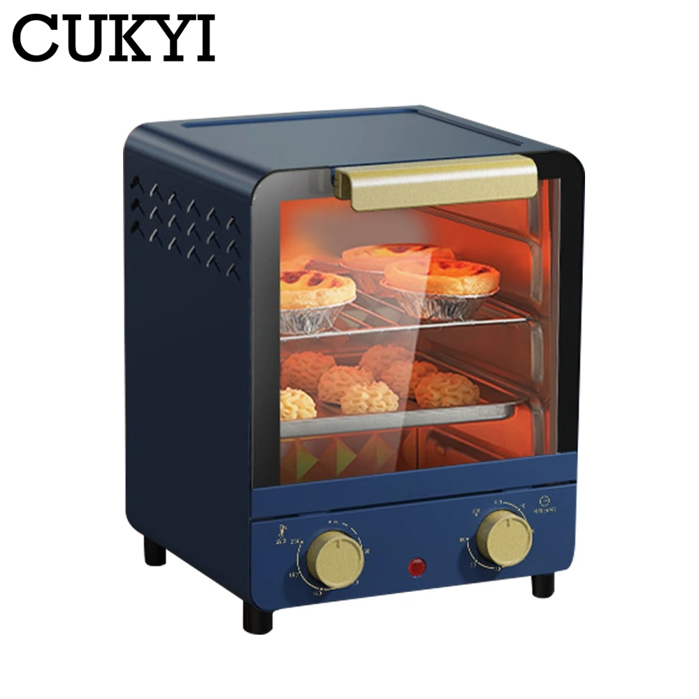 CUKYI 15L forno elettrico verticale Mini Pizza torta biscotti Maker tostapane 60 min temporizzazione strumento di cottura macchina per la colazione 220V