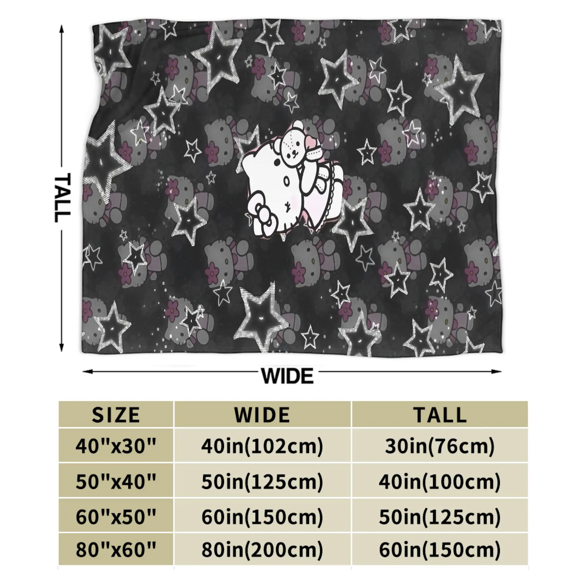 ستار خربش مرحبا كيتي الفانيلا بطانية دافئة لينة رمي بطانية للأريكة كرسي السفر الجدة المفرش أريكة غطاء سرير