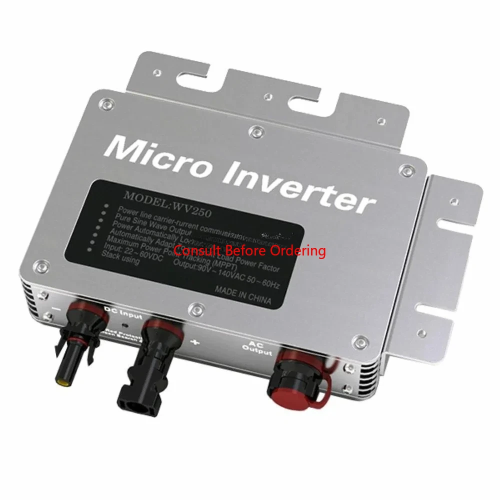 

MPPT 260W Grid Tie Micro Inverter 22-50VDC To 110V Or 220V AC Pure Sine Wave Inverter 260W WV250 Inverter For 200-3