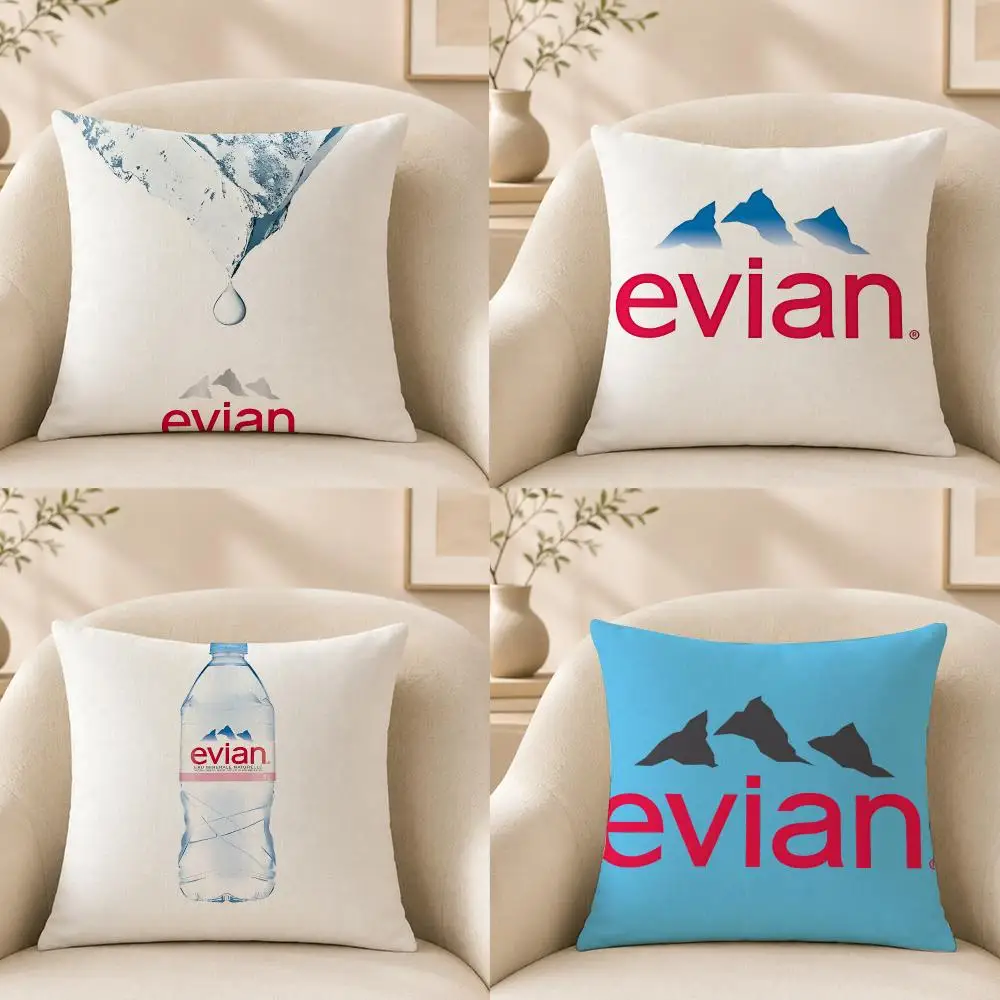 Beverage E-Evian Cushion Cover Short‑plush Cushion Cover,Breathable,Skin‑friendly,Washable,room Sofa Decor Gift