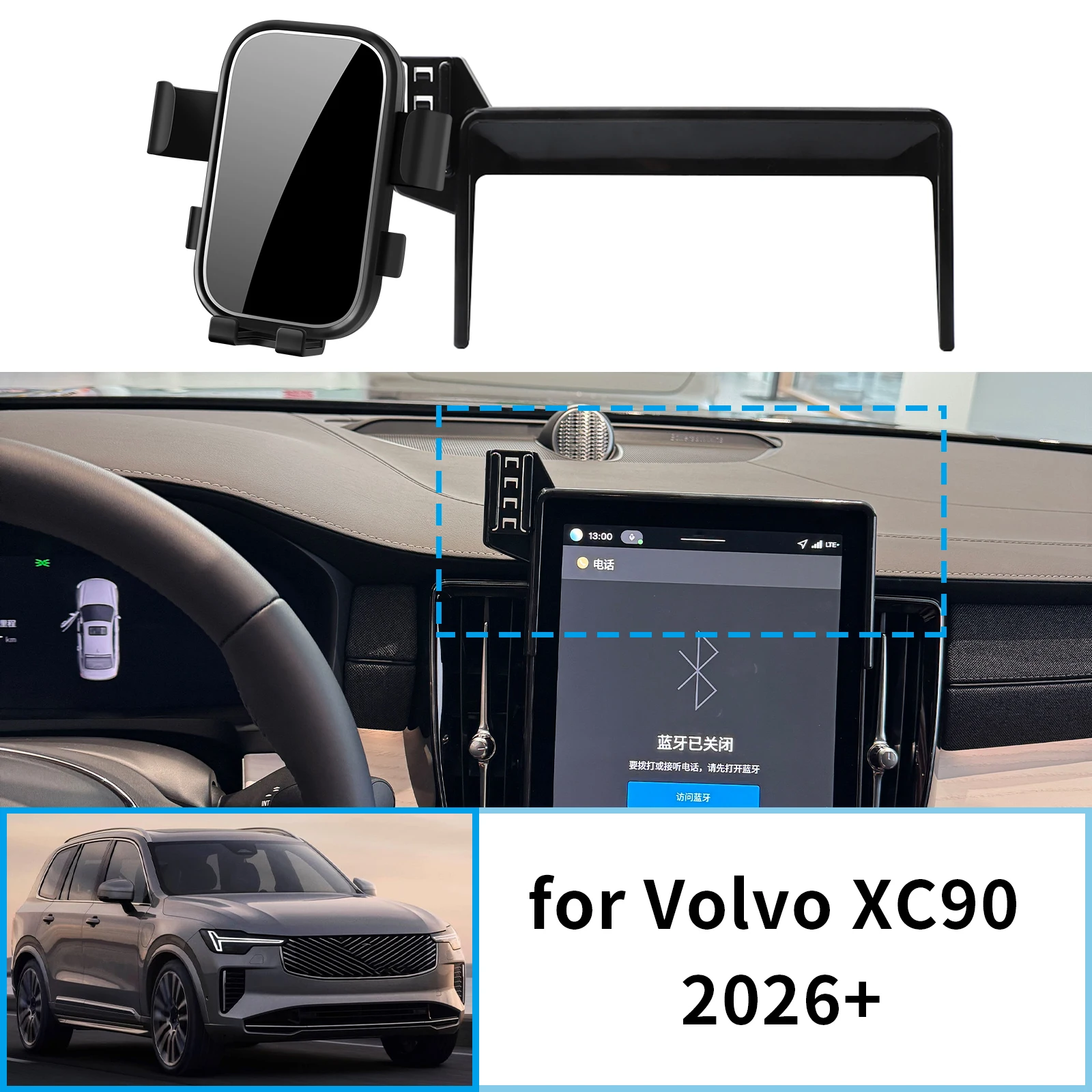 

Car Mobile Phone Holder fit for Volvo XC90 2026+ Accessories GPS Bracket Navigation Stand Auto