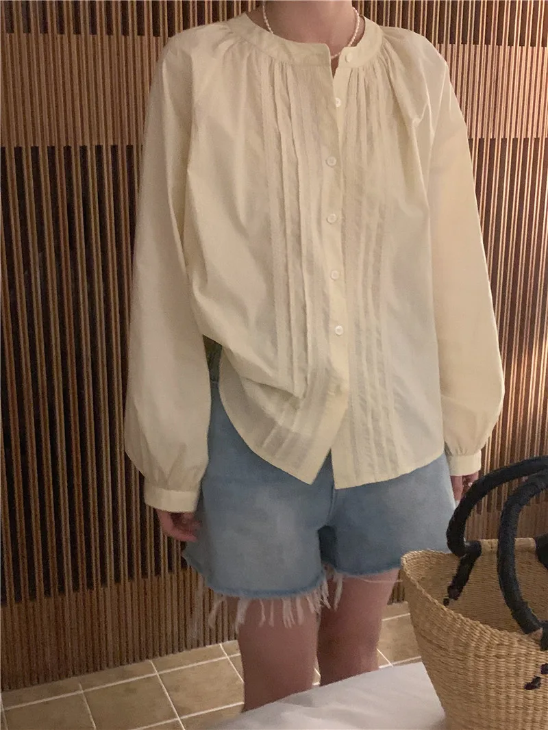 

Summer Women Blouse Spring Shirt Female Woman Blouse Maxi Blusas Chiffon Casual Elegant Vintage Long Sleeve Oversize Loose White