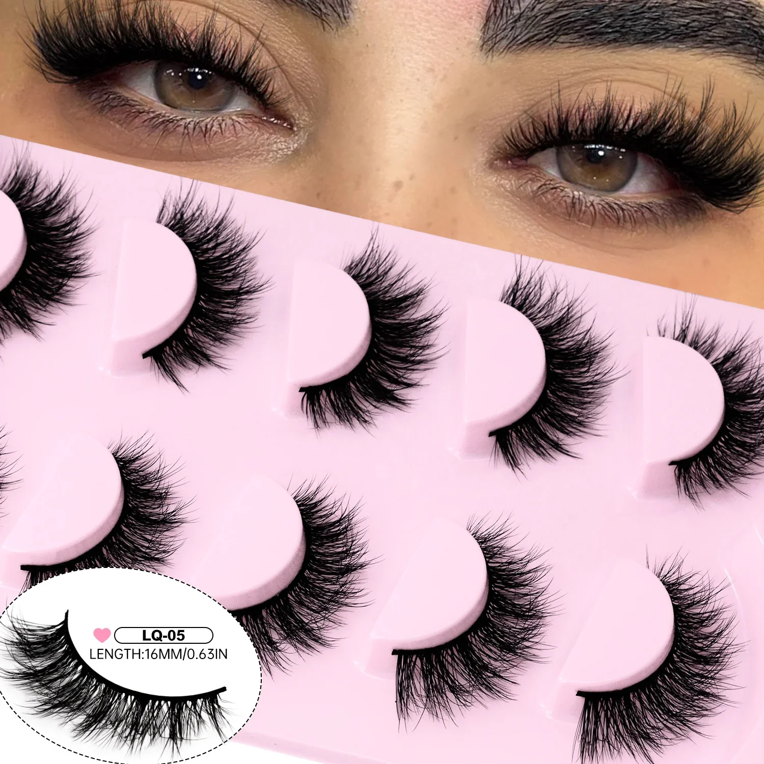 GROINNEYA つけまつげ キャットアイ ふわふわ フェイクミンクまつげ ウィスピーまつげ ナチュラルふわふわ 3Dミンクつけまつげ メイクアップ