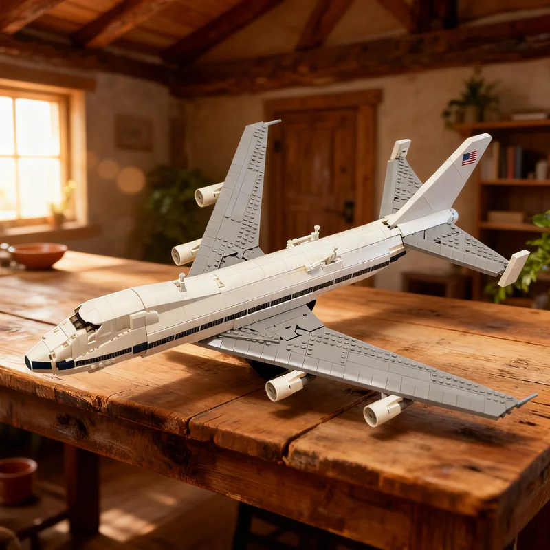 

2469 деталей MOC-модель носовой части самолета 747, конструктор, креативный подарок, декор для демонстрации, сборка, премиум-класс, для взрослых и детей, для дома и офиса