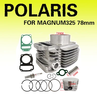

EU Quality Motorcycle Engine Cylinder Kit with Piston Rings Gasket 78mm Top Engine Cylinder Fit For POLARIS MAGNUM325 MAGNUM 325