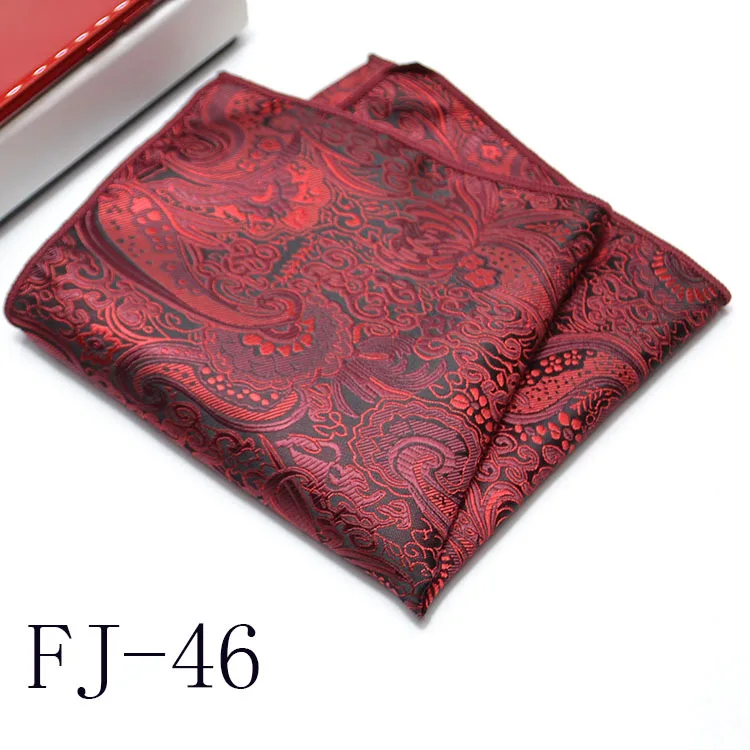 Classic Cashew Flower Men's Pocket Towel Jacquard British Retro Style Suit Dress Daily Business Style Embellishment 24 * 24cm