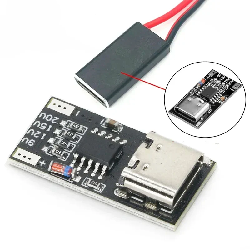 Модуль-детектор-быстрой-зарядки-type-c-pd20-pd30-9v-12v-15v-20v-с-функцией-повышения-напряжения-usb-и-инструментами-для-настройки-зарядного-устройства