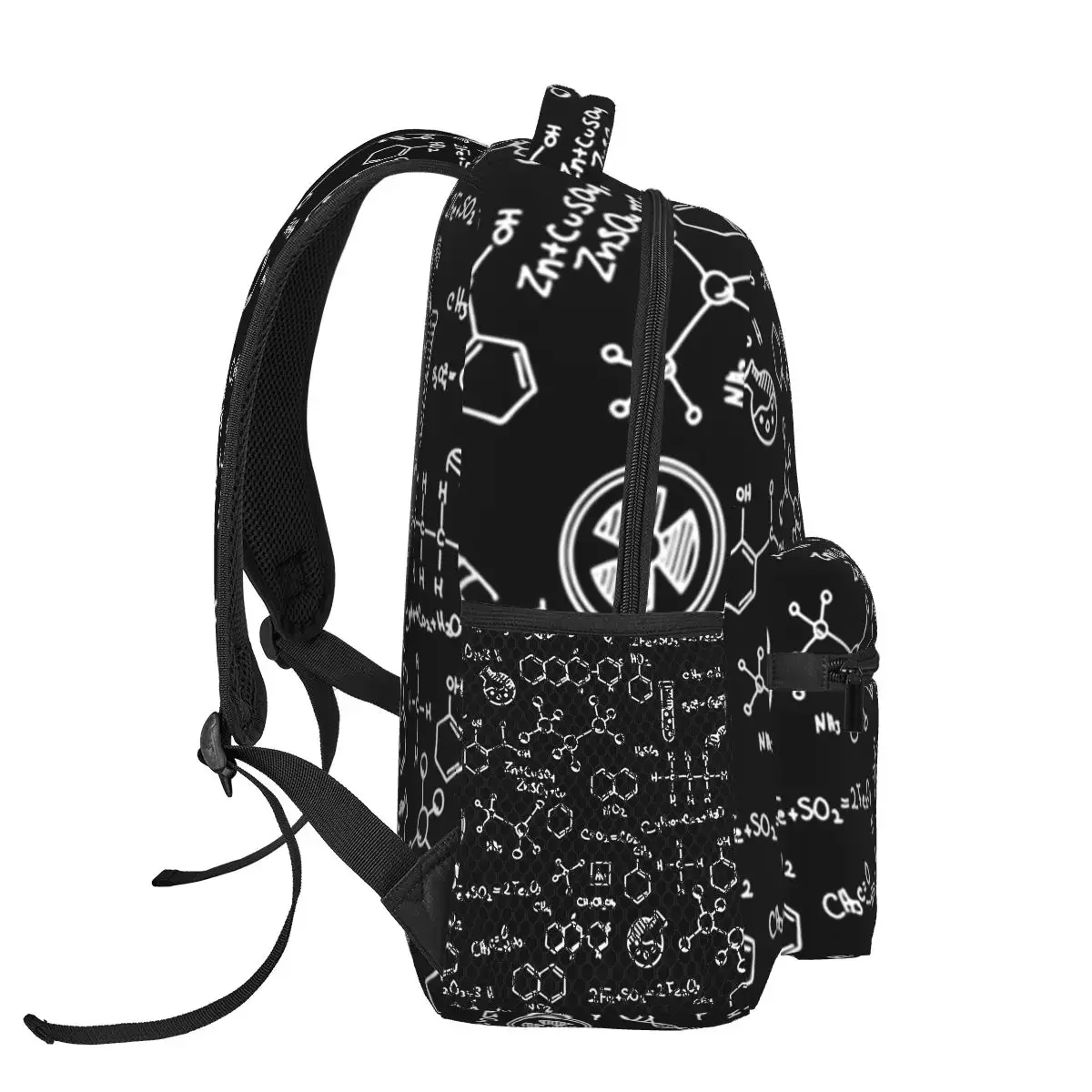 Mochilas con patrón de química científica para niños y niñas, mochilas escolares de dibujos animados, mochila de viaje, bolso de hombro de gran capacidad