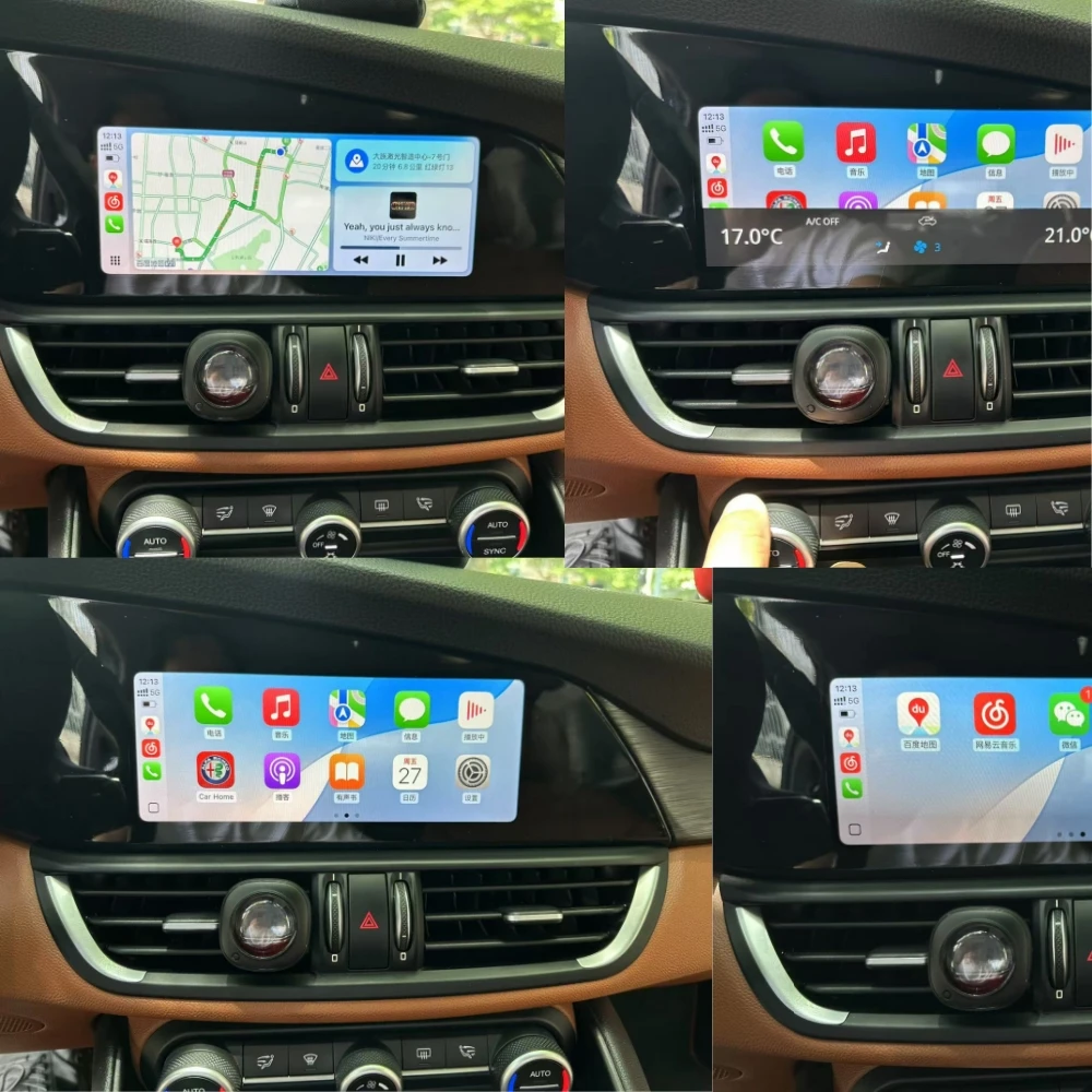 Wireless CarPlay Android auto Interface For Alfa Romeo Stelvio  Giulia 2017-2020 AirPlay Navigation Car Play Functions