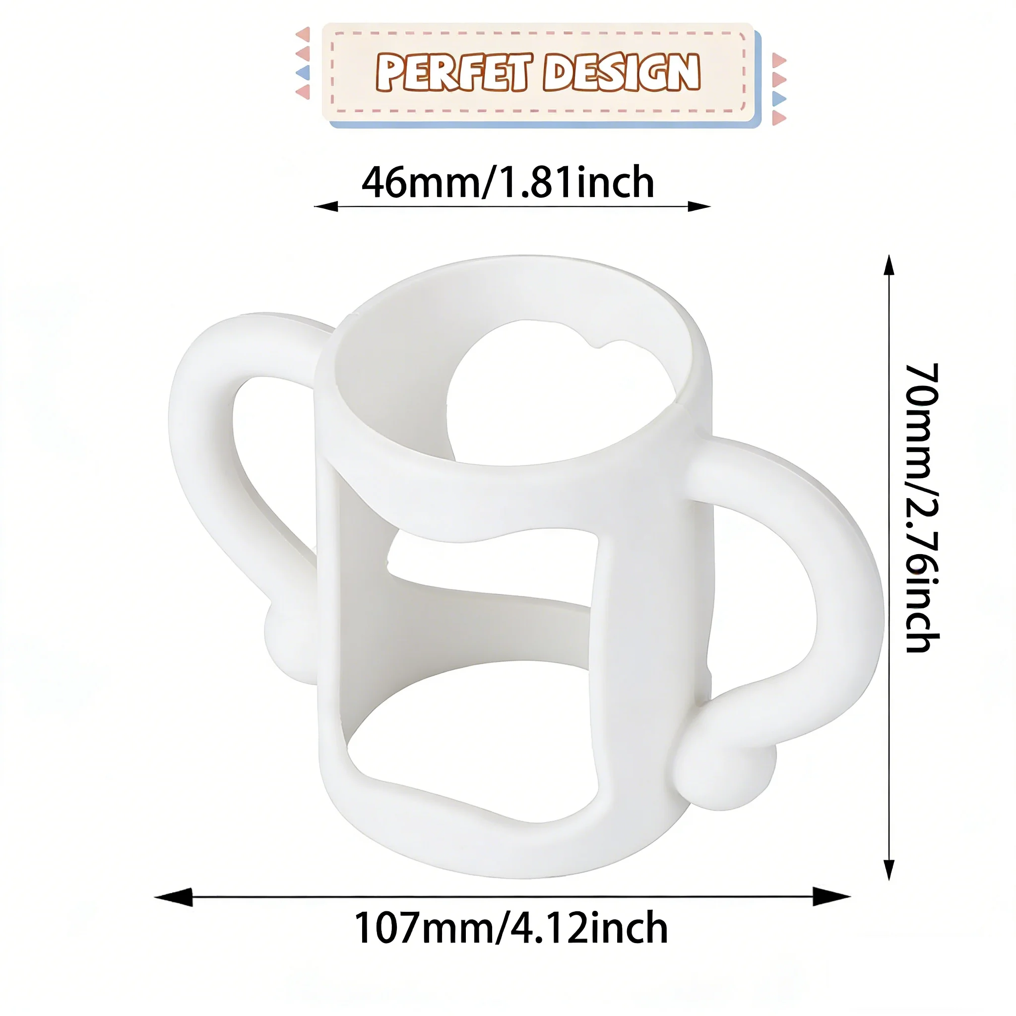 Silicone Bottle Handles for Narrow Baby Bottles Baby Bottle Holder with Easy Grip Handles to Hold Their Own Bottle, BPA Free