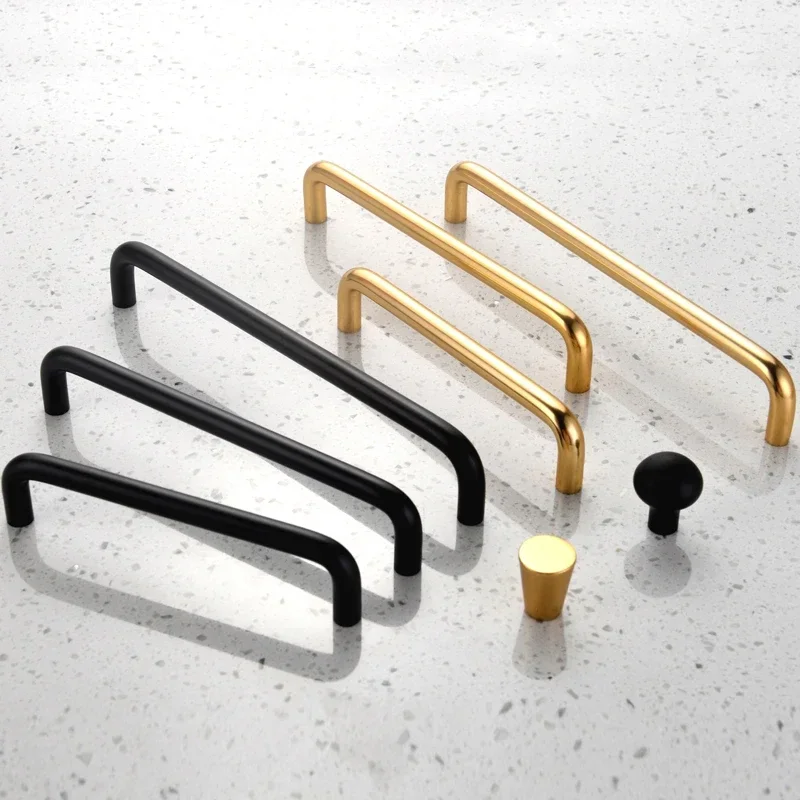 522mm Solid Long Handles for Cabinets and Drawers Aluminum Champagne Gold/Black Simple Kitchen Furniture Door Handles Pulls