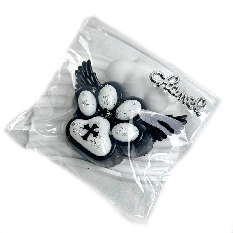 جديد الأسود الشيطان القط باو انتعاش بطيء ضغط لعبة لطيف محاكاة القط باو سوبر لينة الإجهاد الإغاثة لزجة قرصة لعبة حسية الهدايا