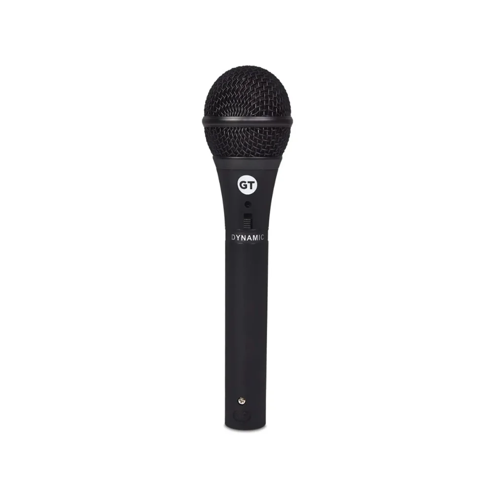 Microfone Voice Goldentec com fio 5m, para Caixa de Som, Karaokê, Preto