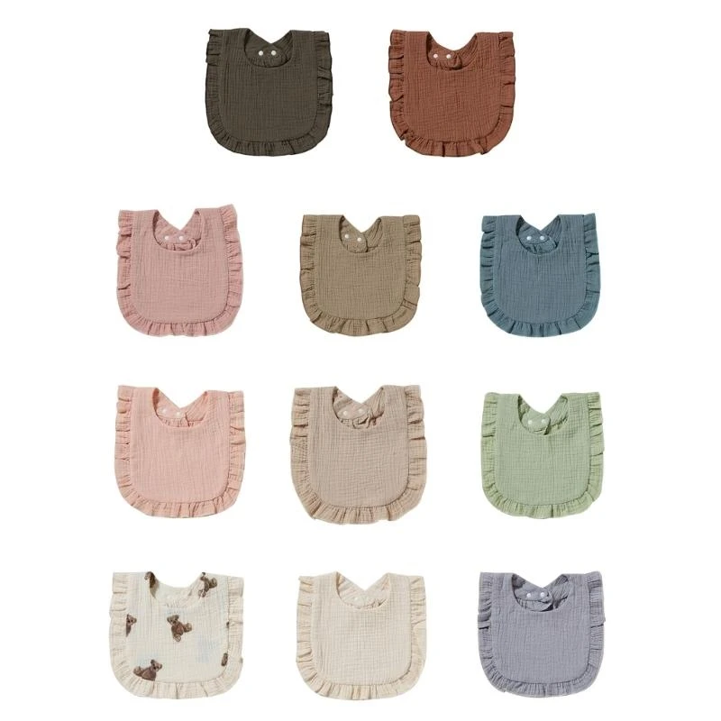 

Spun Cotton Bibs Toddler Feeding Bib Neck Scarf for Babies Boy Bib Girl Bibs G2TD