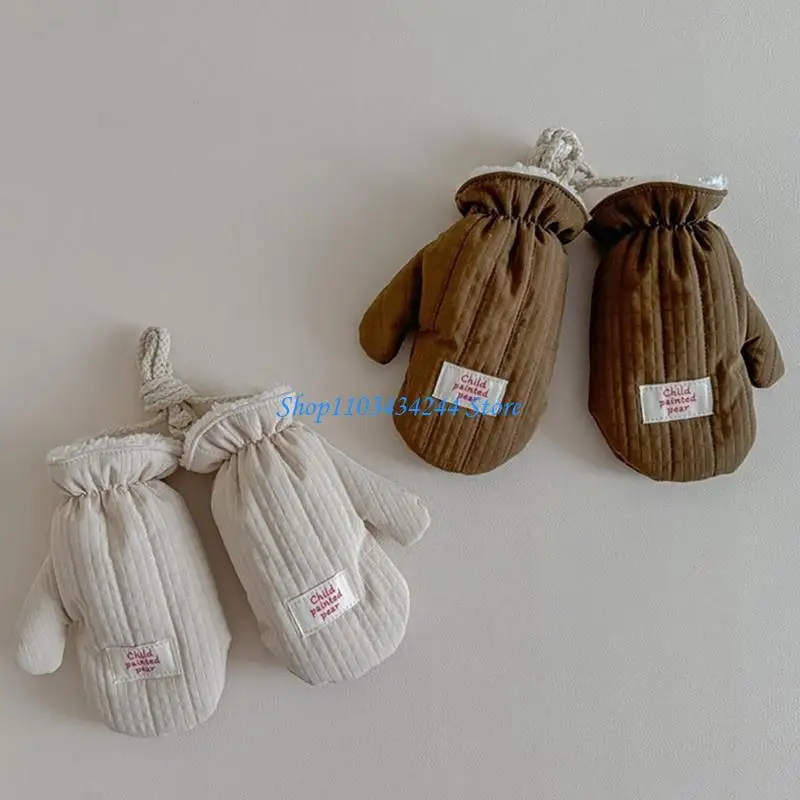 قفازات الأطفال القطنية للرضع قفازات الشتاء للأطفال الصغار قفازات دافئة ومريحة توفر الدفء والراحة لمدة 0-2 سنة