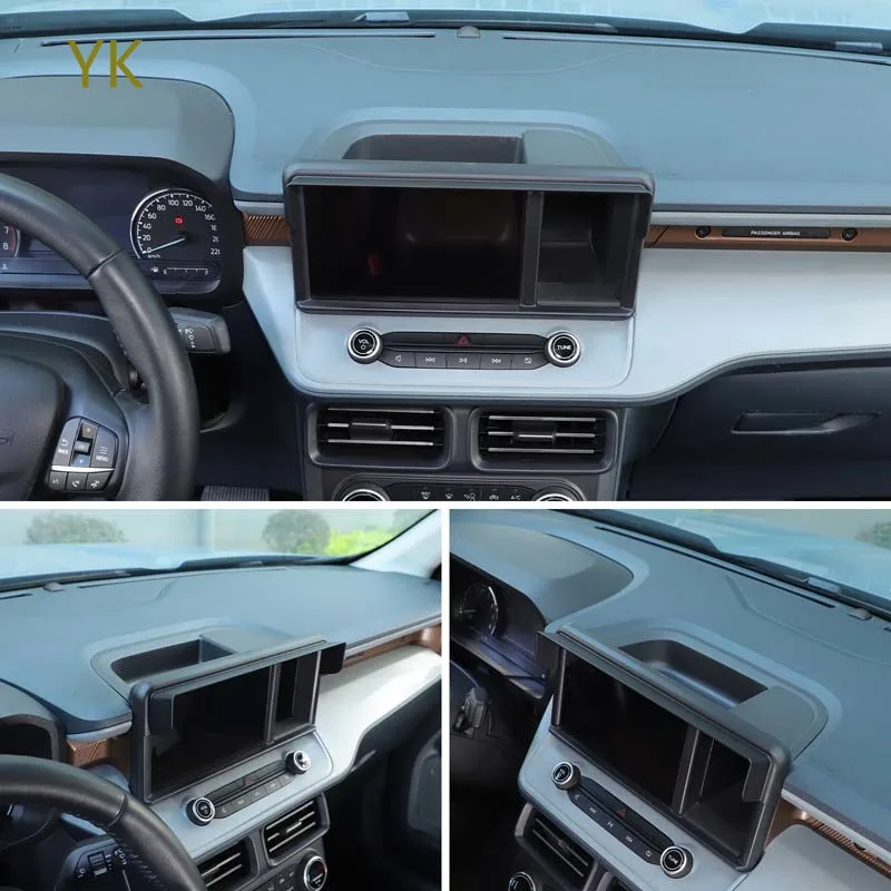 

For Ford Maverick 2022-2025 ABS Black Car GPS Navigation Sun Shade Display Screen Visor Interior Car Accessories