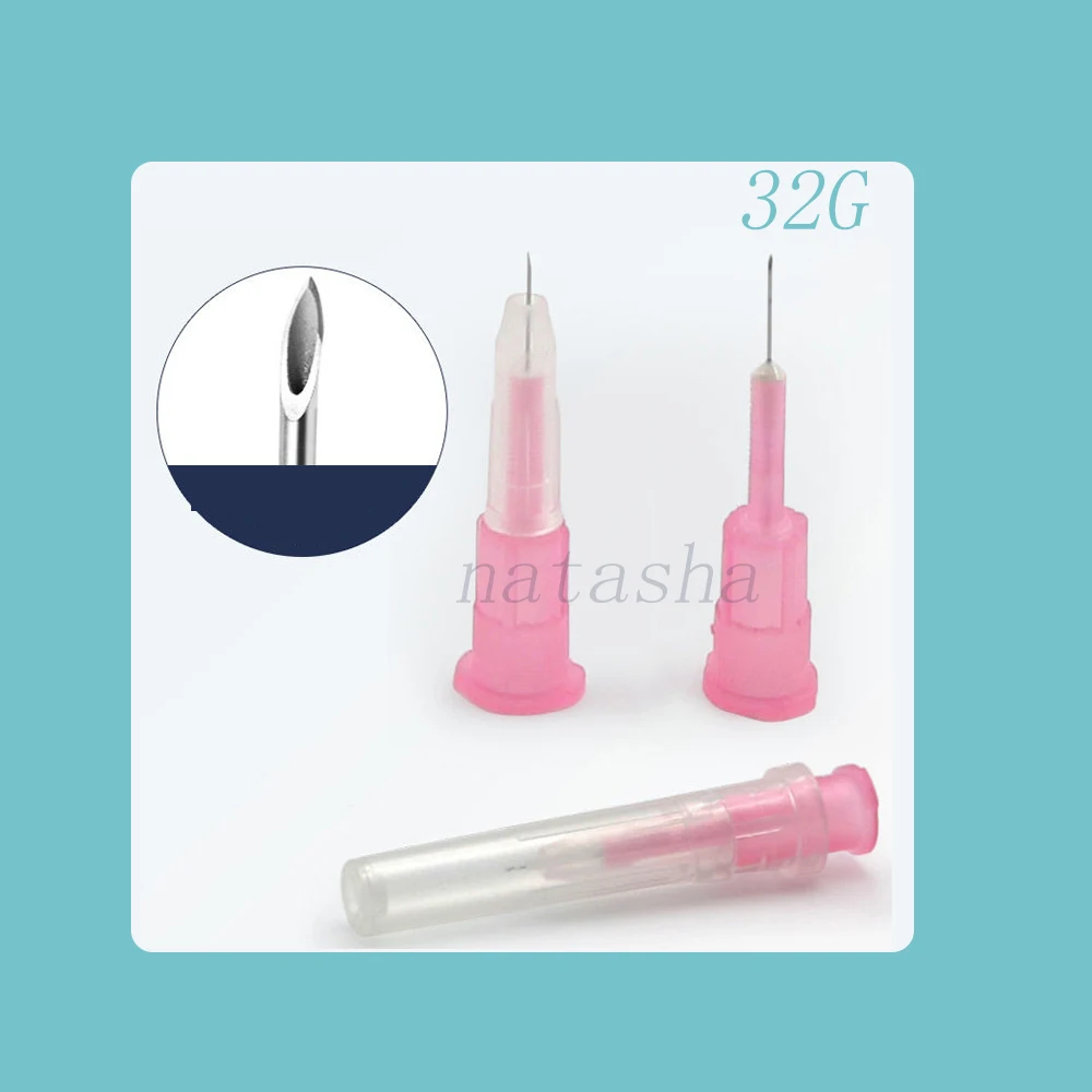 32G needle Piercing Transparent Syringe Injection glue Clear Tip Cap For Pharmaceutical injection needle 32G 4mm 13mm