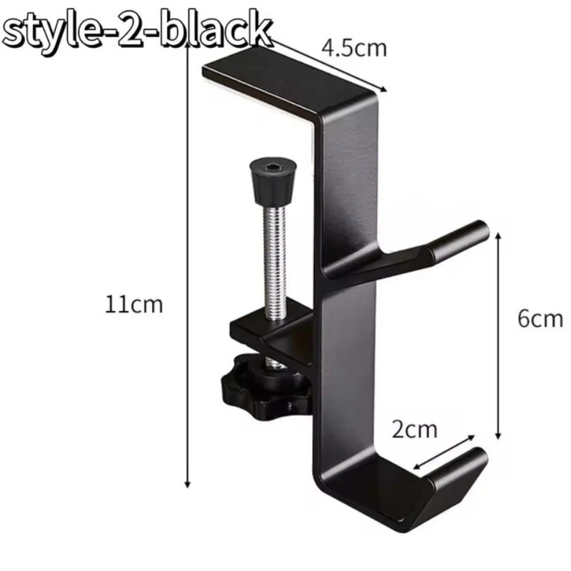 Desk Edge Hook Multi Functional Headphones Stand Table Side Hanging Storage Rack For Gaming Headset Bag Universal Metal Holder