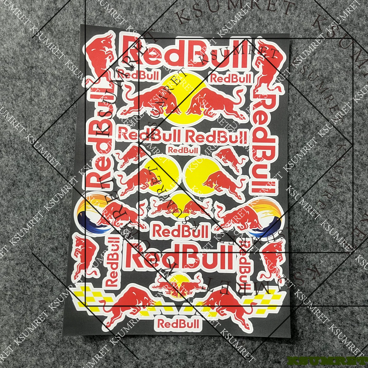 

Vinyl For Red Bull Sticker Decal Motorcycle Helmet Tank Logo Decals Set