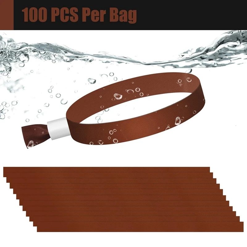 100 Pcs Cloth Event Wristbands, Colored Wrist Bands For Events, For Lightweight Concert Wrist Strap