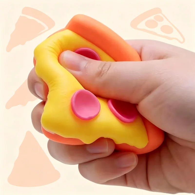 Cubo Sensorial Antiestrés Schylling Needoh Pizza, Cubo para Aliviar la Ansiedad, Objeto para Apretar, para la Concentración, para Personas con TDAH