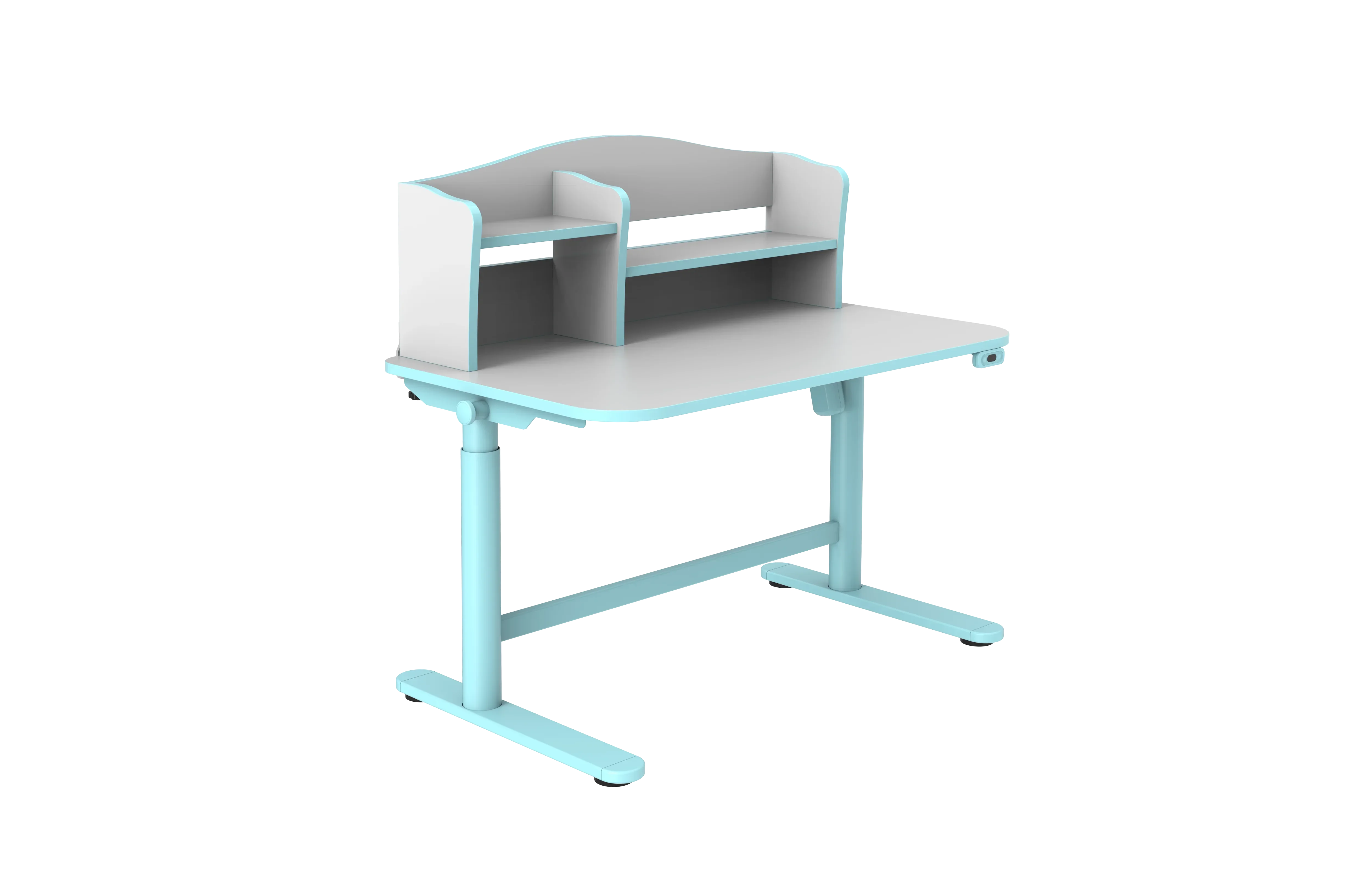 2026 Ergonomic Kids Reading and Writing Study Table Height Adjustable Children Desk with Bookshelf