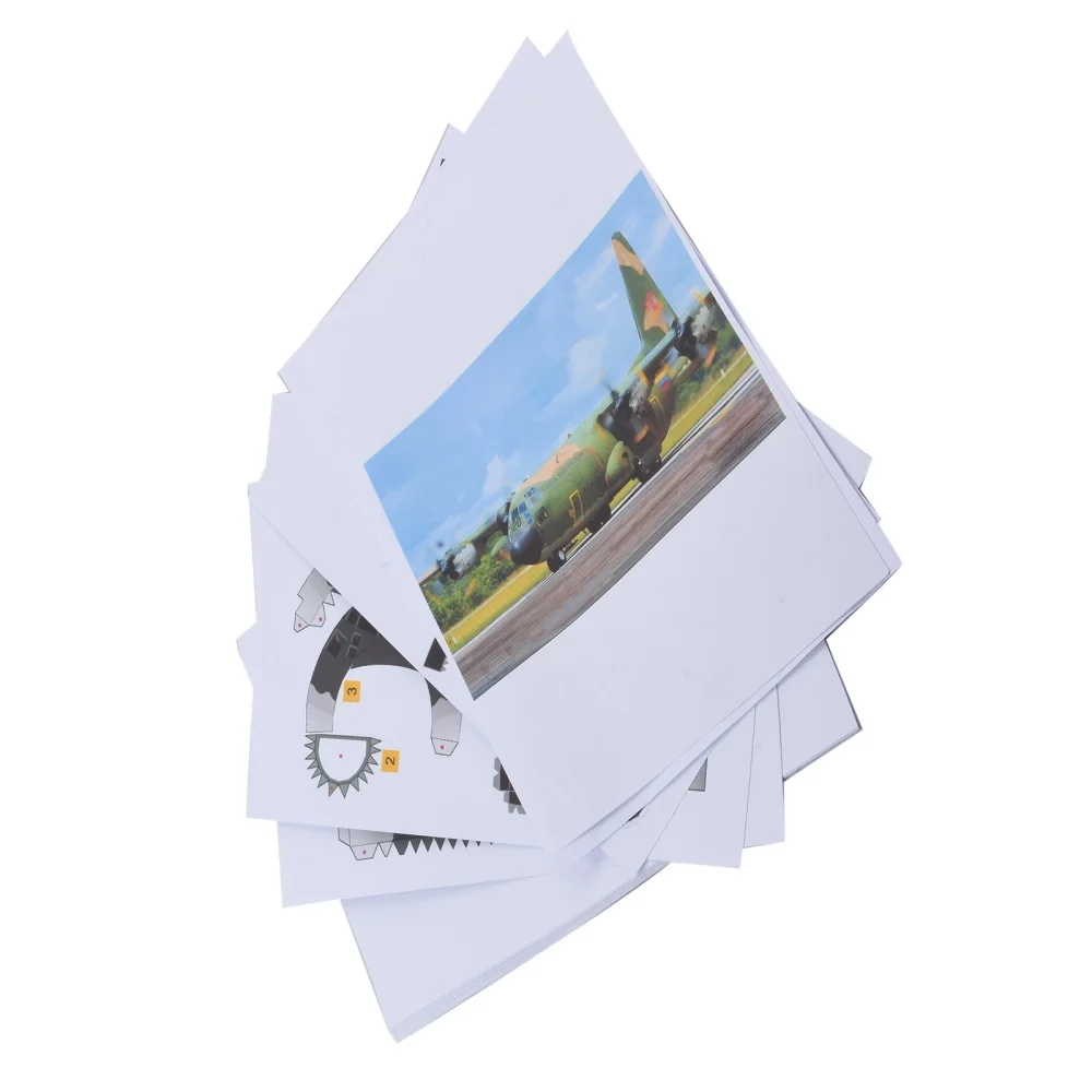 1/50 Scale USAF C-130 Hercules Transport Airplane Aircraft Paper Models DIY Handcraft 3D Paper Model Unassembled Kit For Gift