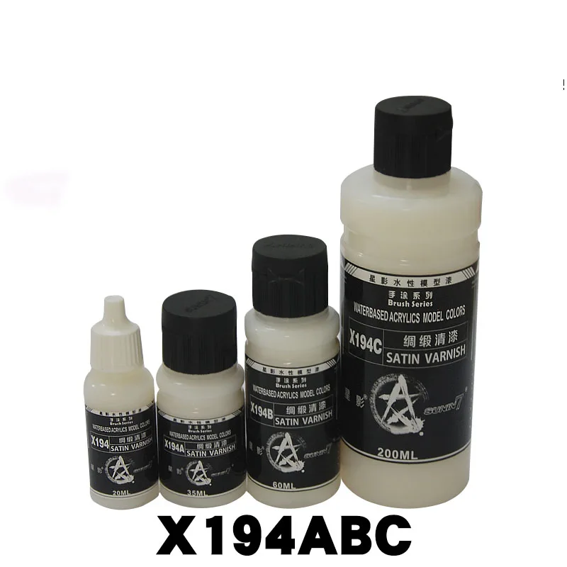 20ML 35ML X194 Semi Gloss Varnish Topcoat Water Based Color Acrylic Paint  For DIY Tank Ship Plane Soldier Model Kit Tool