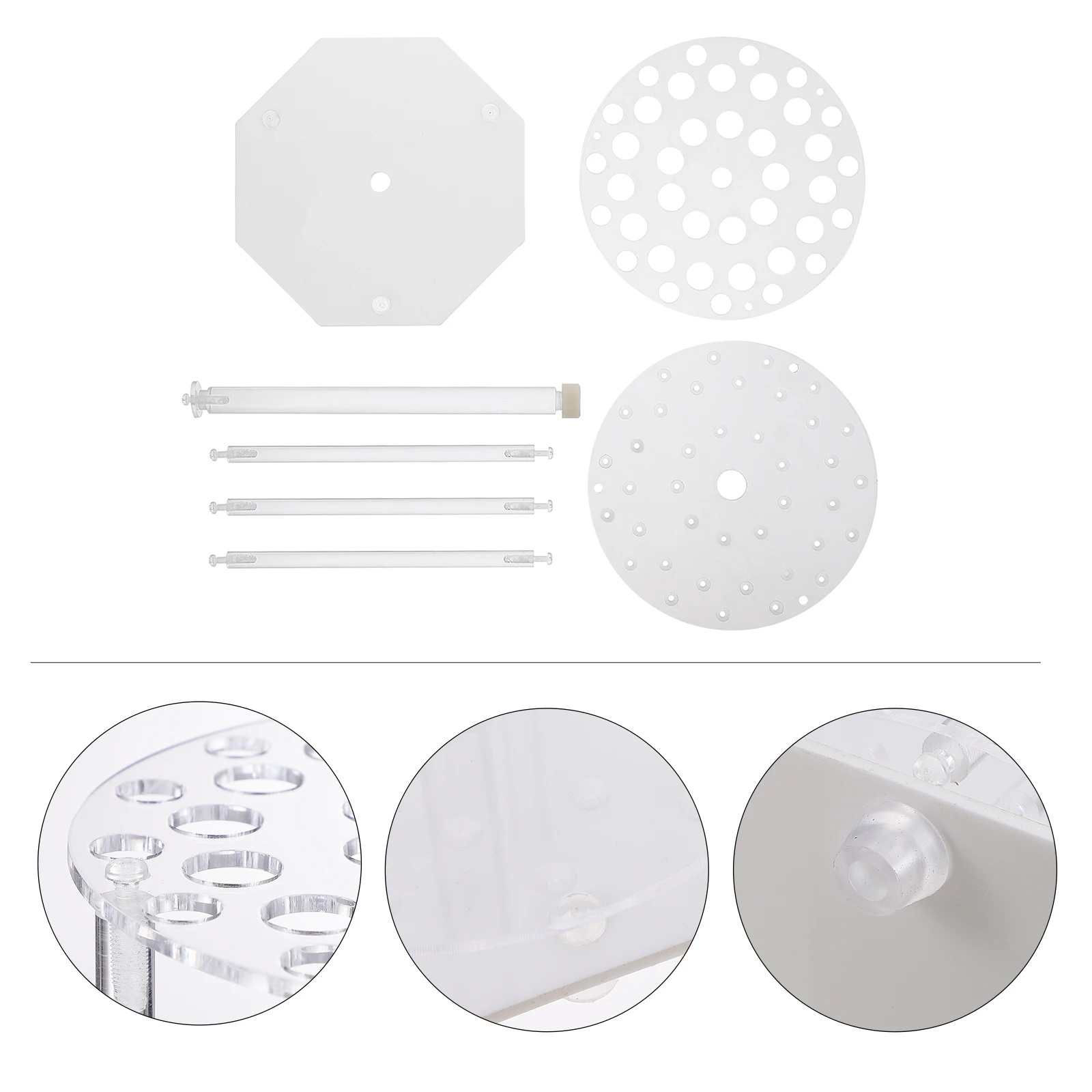 

1 set 1 Set Test Tube Rack Rotating Tube Holder Lab Storage Shelf Reusable Rack For Test Tubes With Multiple Holes