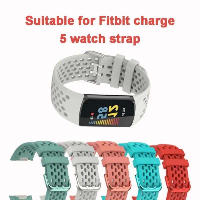 Cinturino di ricambio traspirante in Silicone per cinturino morbido accessori intelligenti cinturino per orologio per Fitbit Charge 5 di alta qualità