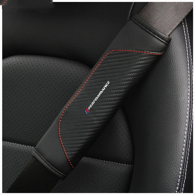 

2PCS Car Seat Belt Cover Shoulder Protector Cushion Pad For BMW Performance E46 E60 E90 E39 E87 E36 E92 E70 E91 X3 X5 X1 X2 X4