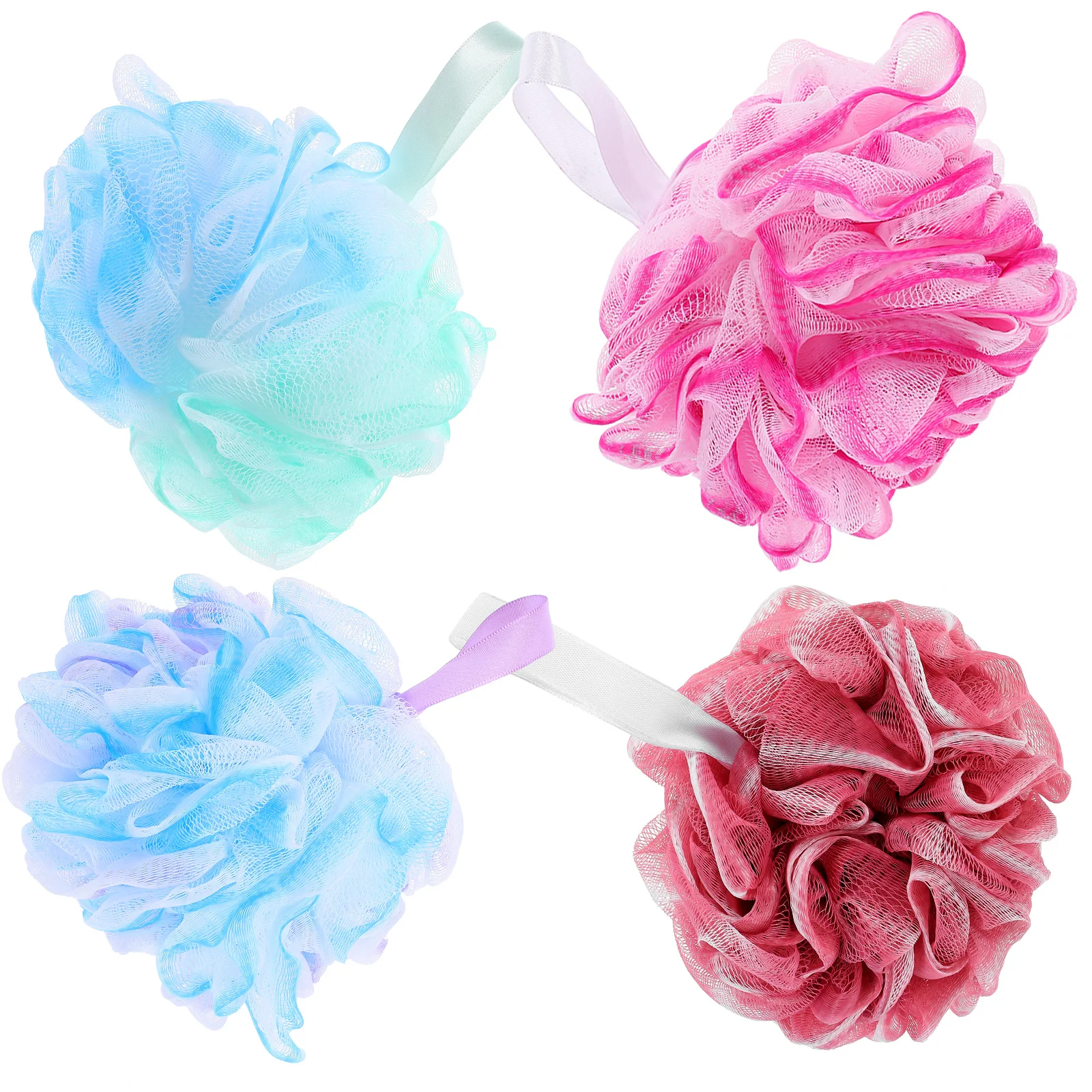 

4 шт., 75 г, большой инструмент для очистки кожи ванны, градиентный скруббер для душа, инструмент для очистки тела, отшелушивающий инструмент, мягкий цветок для ванны