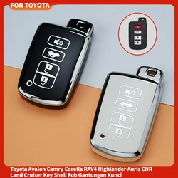 New TPU Car Remote Key Case Cover Shell for Toyota Corolla Camry RAV4 Highlander Auris CHR Avalon Land Cruiser Protected Fob Bag