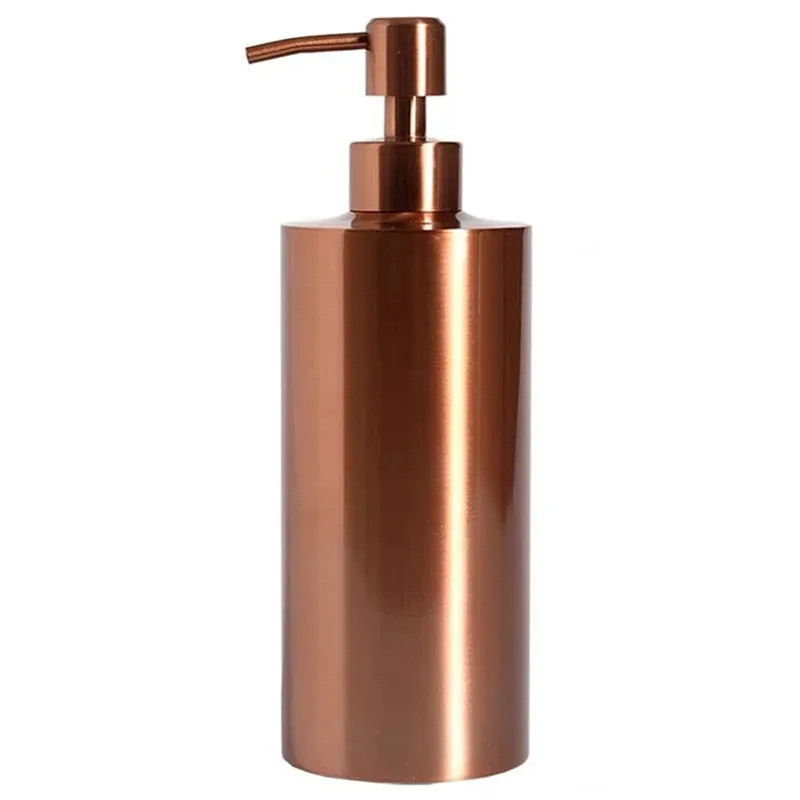 304 Stainless Steel Hand Sanitizer Bottle Countertop Soap Dispenser Rose Gold Lotion Soap Dispenser