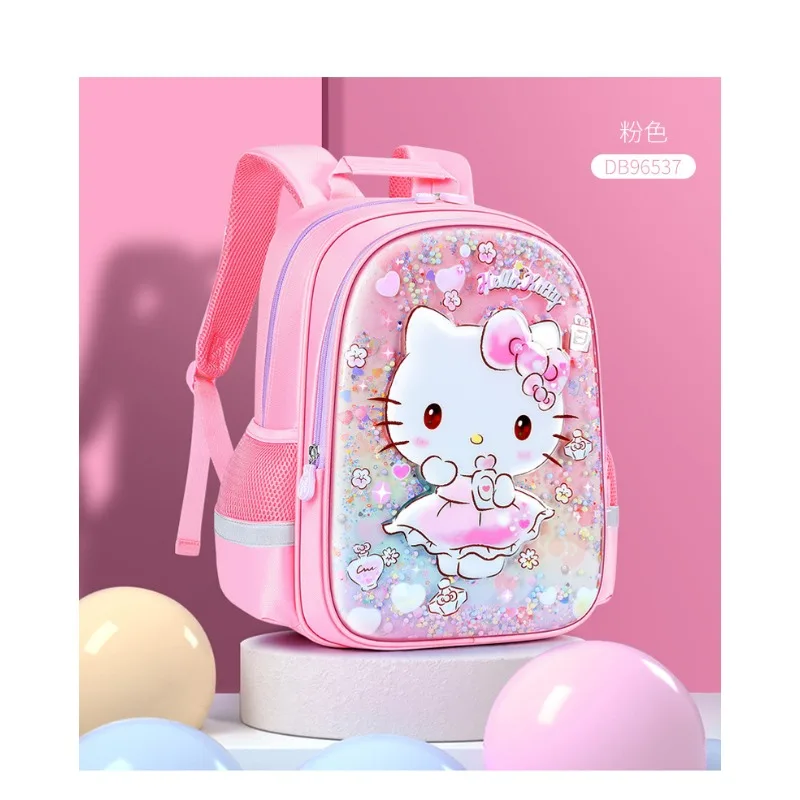 

2025 New HelloKitty Backpack for Girls Students Lightweight and Cute for 1st to 3rd Grade Girls Cute and playful