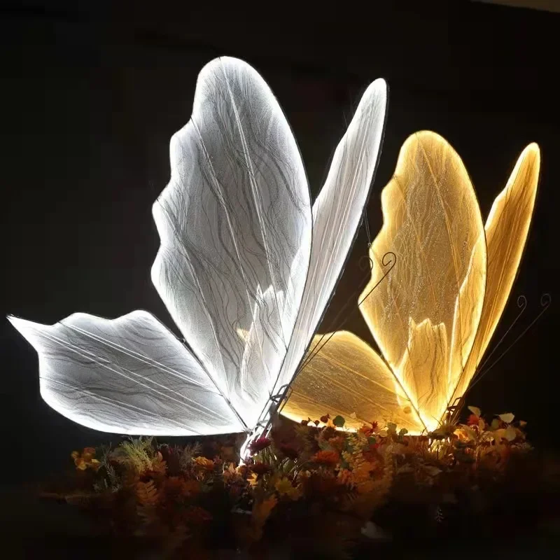 Romantic led Butterfly floor lamp Wedding Decor Floor Light Lace hanging Lamp Creative Road Load Walkway Party Stage light