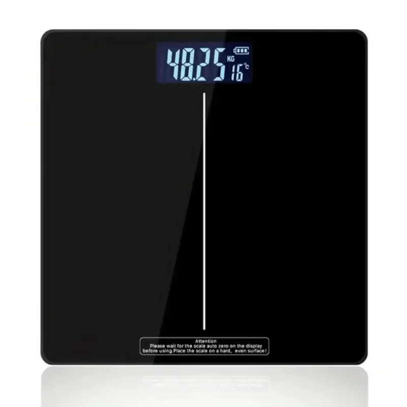 Multi-function Square Weight Scale Digital Bathroom Scale Highly Accurate Body Weight Scale With Lighted LED Display Round Corne