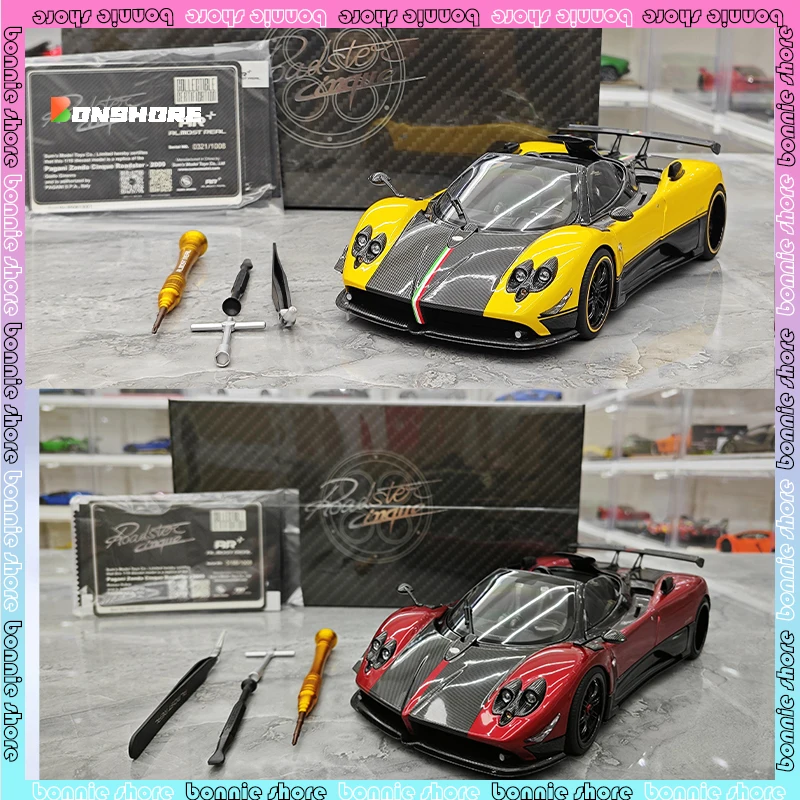 Almost Real Car Model 1/18 Pagani Zonda Cinque Convertible Simulation Alloy Metal Car Model Display Boy Collection birthday Gift