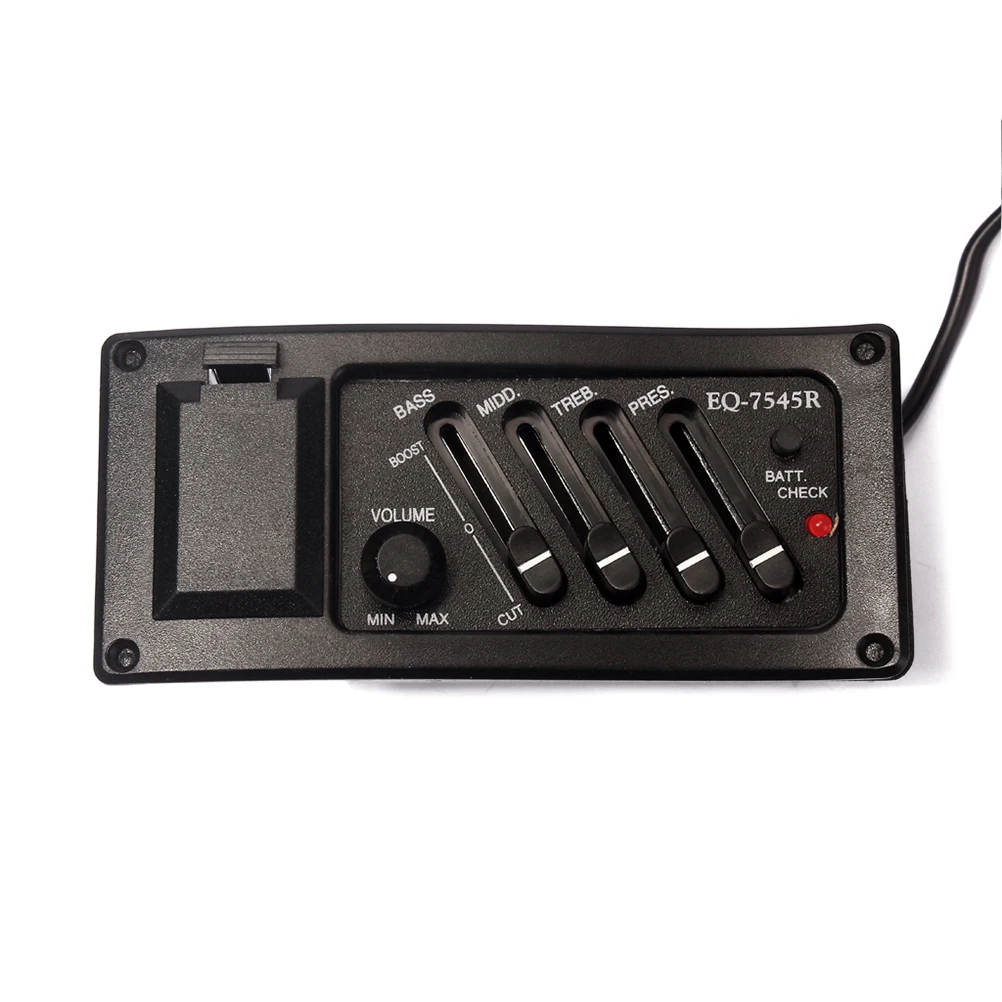 

Folk Guitar Preamp Amplifier Black Acoustic Eq Pick Up Guitar Parts Accessories Guitarra EQ Pick Folk Guitarra Pick Up up
