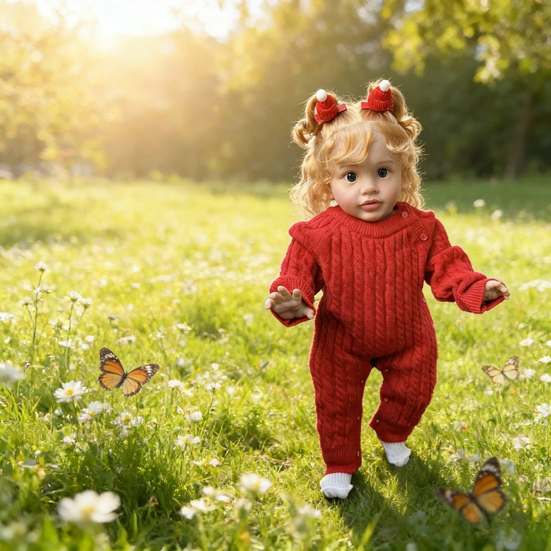 

Кукла-девочка Пиппа 65 см, светлые кудрявые волосы, 3D-покраска кожи с видимыми венами, ручная работа, реалистичная, как живая