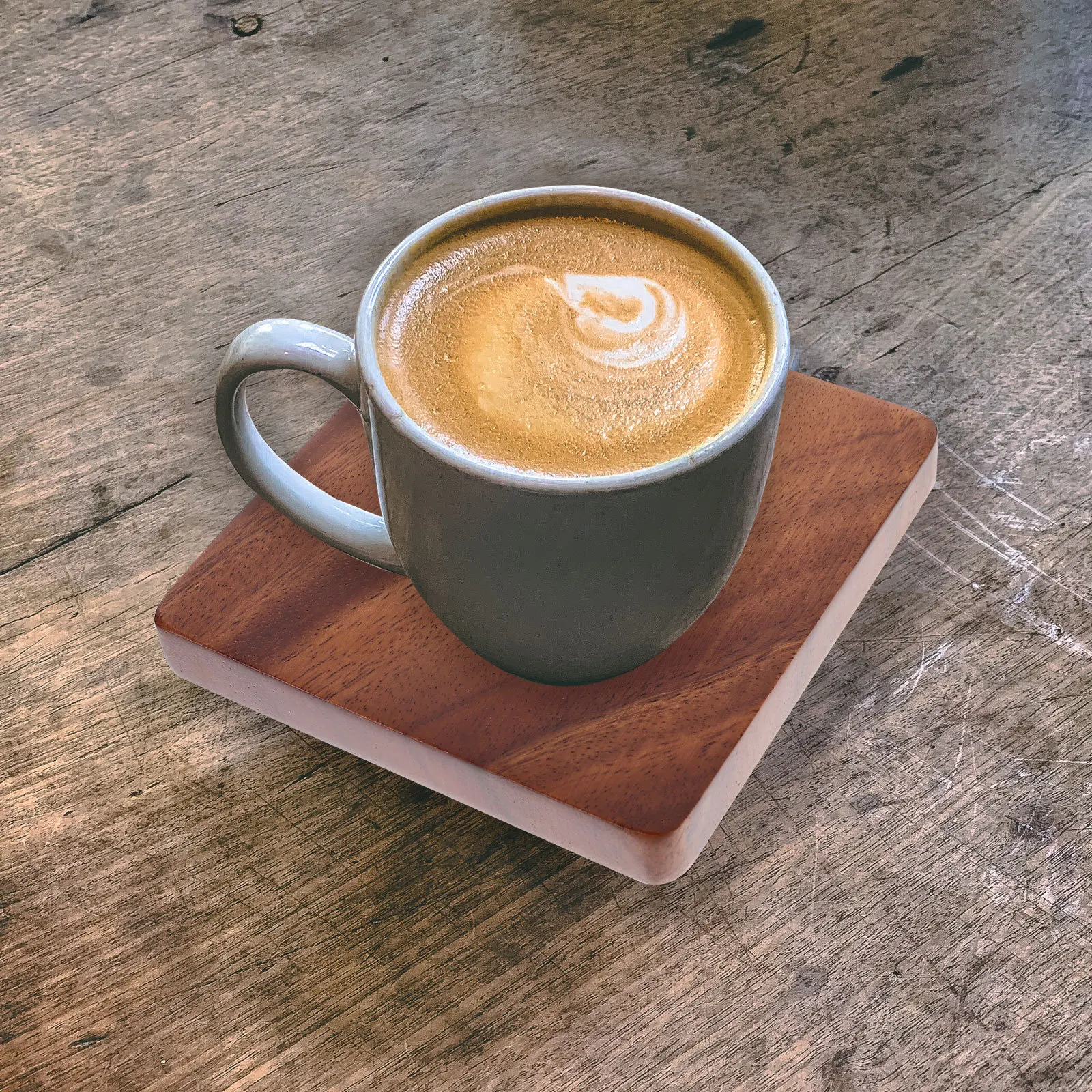 

6pcs Square Wood Coasters 11x11cm Black Walnut Protective Anti skid Heat resistant Home Kitchen Cup Mats Tumbler Pads