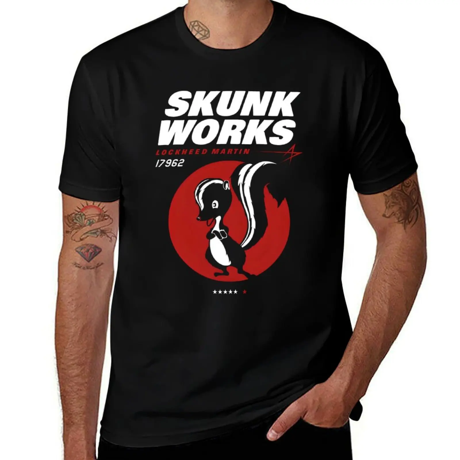 

100% brand Skunk t funny men luxury shirt T-Shirt man Works graphic Works man shirts t - shirts Lockheed Skunk t cotton