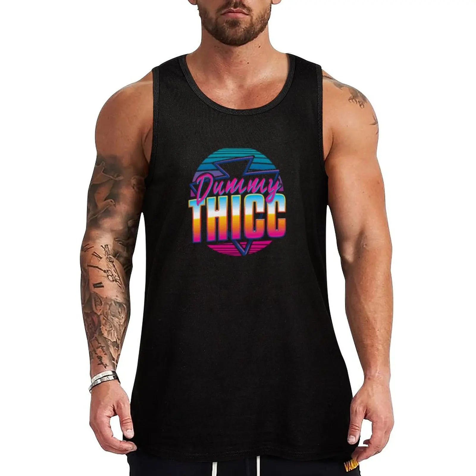 Retro and Dummy Thicc Tank Top singlet for men sleeveless shirts Body man